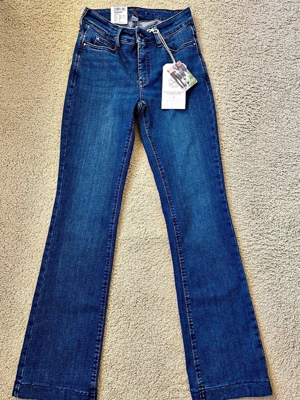 Mac Jeans Dream Boot Cut Jeans in Blue Waist 34 Length 32 NWT
